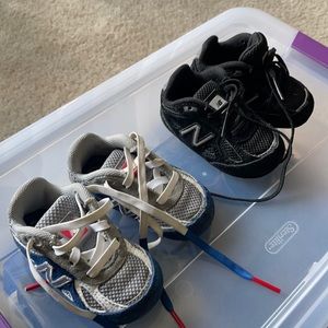 Two pair of new balance toddler shoes